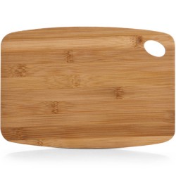 1x Rechthoekige bamboe houten snijplanken met oog 26 cm - Snijplanken