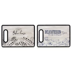 Arte Regal snijplank Delicatessen 20 x 30 cm polypropyleen wit